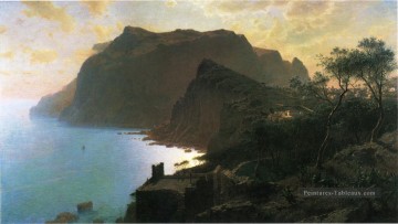 La mer de Capri paysage luminisme William Stanley Haseltine Peinture à l'huile